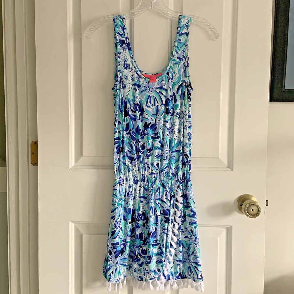 Lilly Pulitzer Women XXS Jarrett Romper Bright Colorful Preppy Tassel Beach
